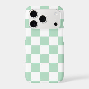 Mint Pastel Chequerboard iPhone Case