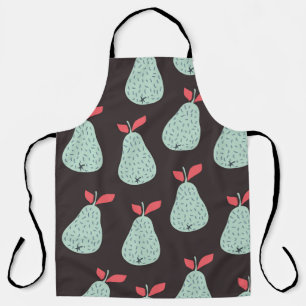 Mint Pears: Vintage Seamless Texture Apron