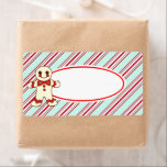 Mint Peppermint Christmas Cookies Labels<br><div class="desc">A gingerbread Christmas cookie decorates this Christmas label. Use these labels for a cookie swap,  bake sale,  cookie exchange,  gift,  gifts,  packages,  kitchen,  bakery,  jars,  etc... .The designs are from original art. Customise the label to suit your needs,  change text,  etc... </div>