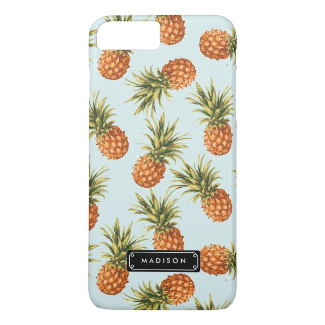 Mint Pineapple Personalised Case-Mate iPhone Case (Back)