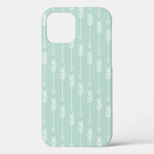 Mint Pink Tribal Arrows Pattern Indian Indigenous iPhone 12 Case