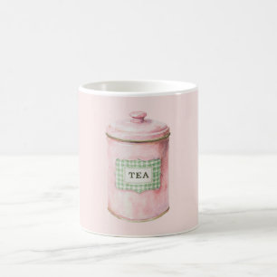 Mint Plaid Pink Tea Coffee Mug
