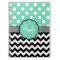 Mint Polka Dots Black Chevron Monogram