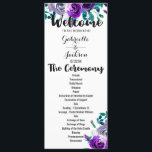 Mint & Purple Floral Watercolor Wedding Program Programme<br><div class="desc">Mint & Purple Floral Watercolor Program With trendy brush script font! ~ Check my shop to see the entire wedding suite for this design!</div>