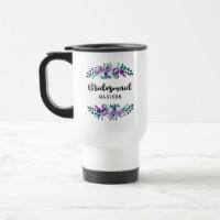 Mint & Purple Floral Wreath Wedding Bridesmaid