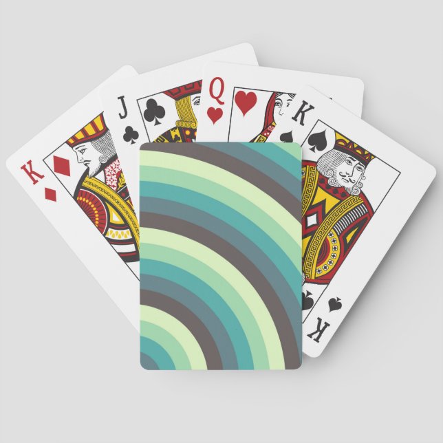 Mint Ripple Fade Playing Cards (Back)