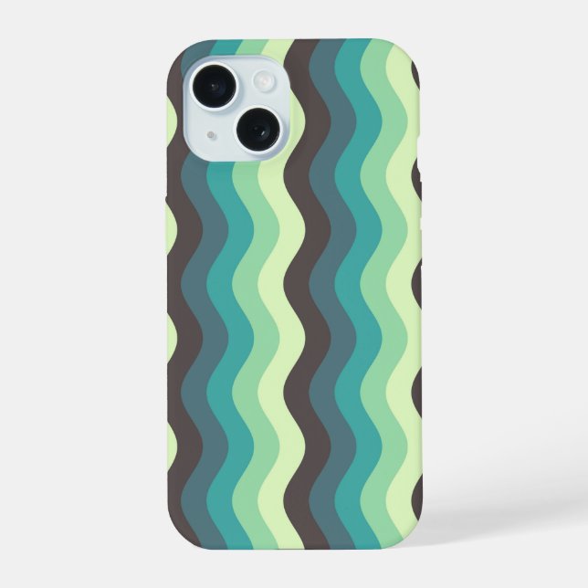 Mint Ripple Wave Phone case (Back)