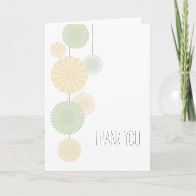 Mint Rosettes Thank You Card (Front)