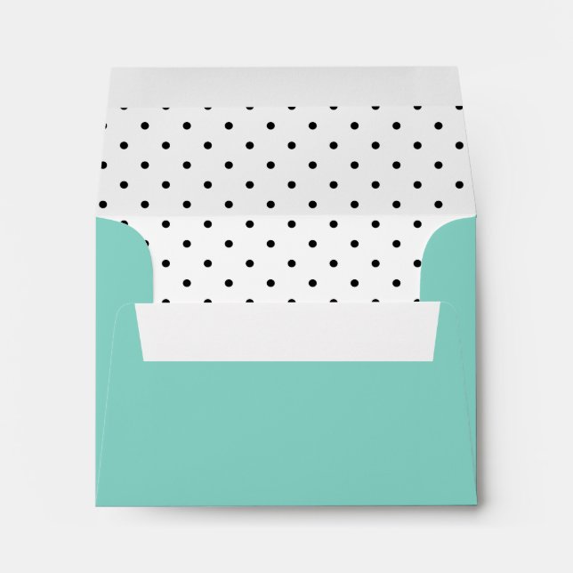 Mint RSVP Envelope Polka Dot Liner (Back (Bottom))