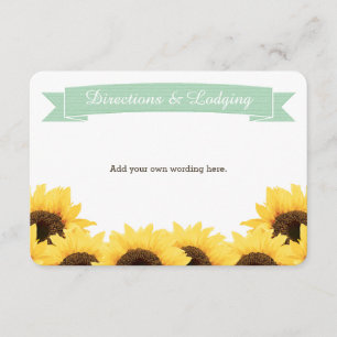 MINT RUSTIC SUNFLOWER ENCLOSURE INSERT