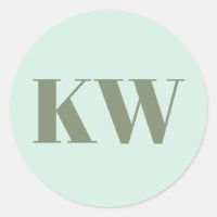 Mint Sage Large Monogrammed Initial Personalised