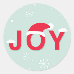 Mint Snow Joy Holiday Stickers