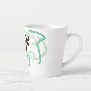 Mint snowman latte mug