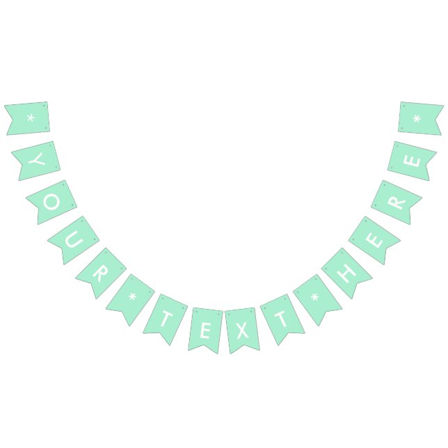 Mint Solid Colour Customise It Bunting (All)
