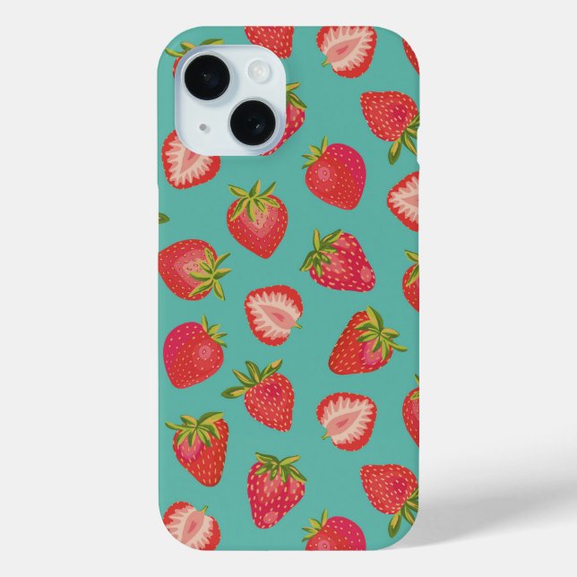 Mint Strawberry Case-Mate iPhone Case (Back)