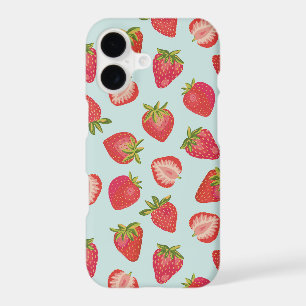 Mint Strawberry iPhone Case