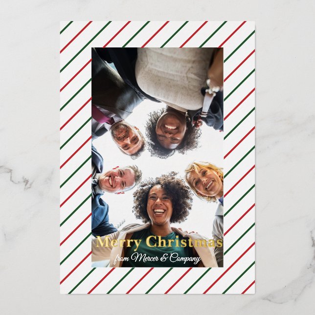 Mint Striped Frame Red White Green and Real (Front)