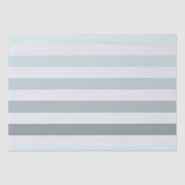 Mint Stripes Ombre Tissue Paper (Front)