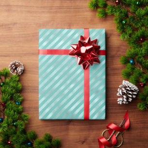 Mint Stripes Wrapping Paper