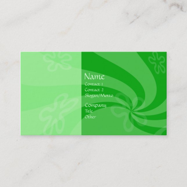 Mint Swirl Business Card (Front)