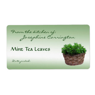 Mint Tea Leaves Labels