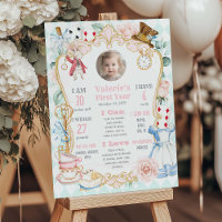 Mint Tea Party Alice ONEderland milestone stat