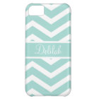 Mint Teal Chevron Custom Name