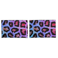 Mint Tease me teal  Leopard print pillow cases