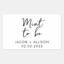Mint to be modern elegant wedding favour