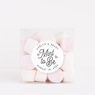 Mint to Be Personalised Wedding Favour Classic Round Sticker