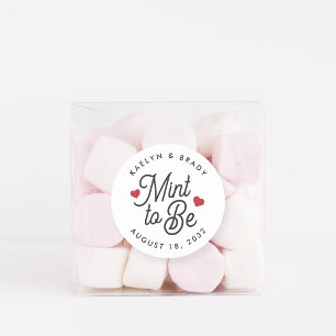 Mint to Be Personalised Wedding Favour Classic Round Sticker