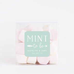 Mint to Be Personalized Wedding Favor Mints Square Sticker