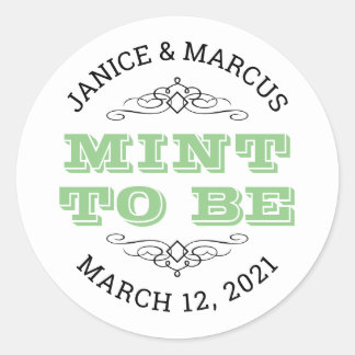 Mint To Be Stickers, Mint Favour Stickers