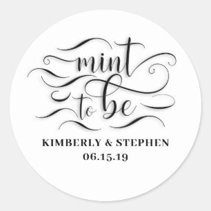 Mint To Be Wedding Classic Round Sticker