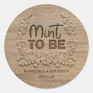 Mint To Be Wedding Classic Round Sticker
