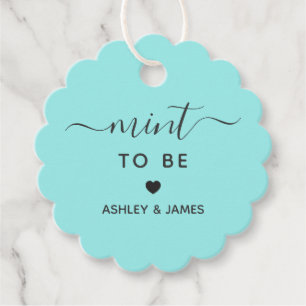 Mint to Be Wedding Favour or Bridal Shower Gift Ta Tags