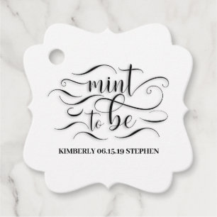 Mint To Be Wedding Favour Tags