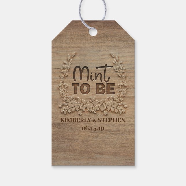 Mint To Be Wedding Gift Tags (Front)