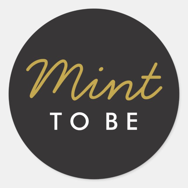 Mint to Be Welcome Bag or Favour Sticker (Front)