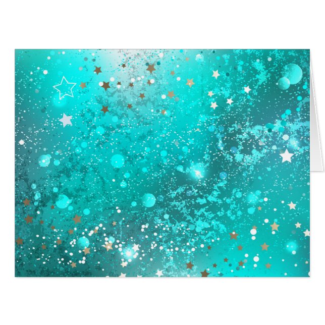 Mint Turquoise Foil Background (Front Horizontal)