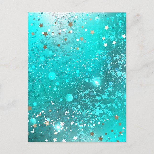 Mint Turquoise Foil Background Advice Card (Front)