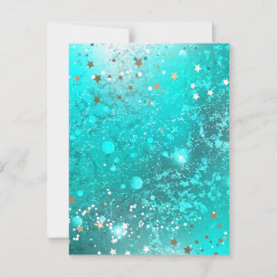 Mint Turquoise Foil Background Advice Card