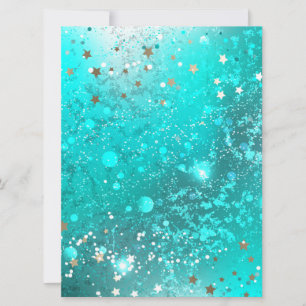 Mint Turquoise Foil Background Card