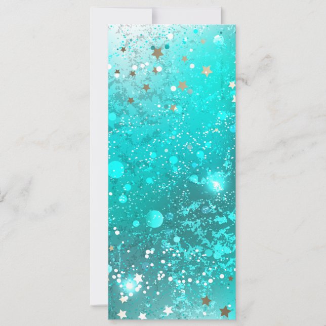 Mint Turquoise Foil Background Card (Front)
