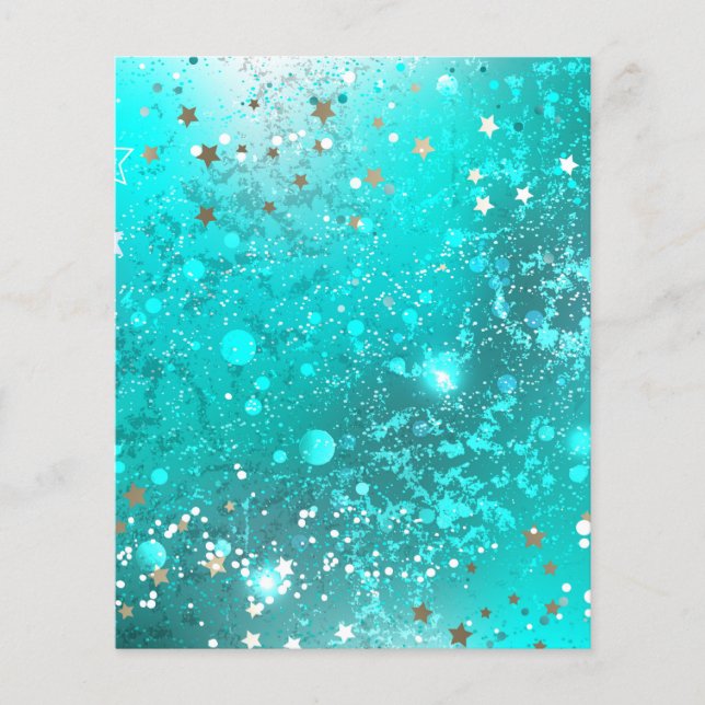 Mint Turquoise Foil Background Flyer (Front)