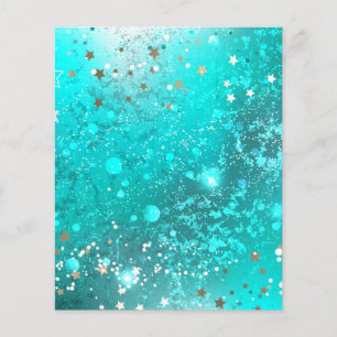 Mint Turquoise Foil Background Flyer