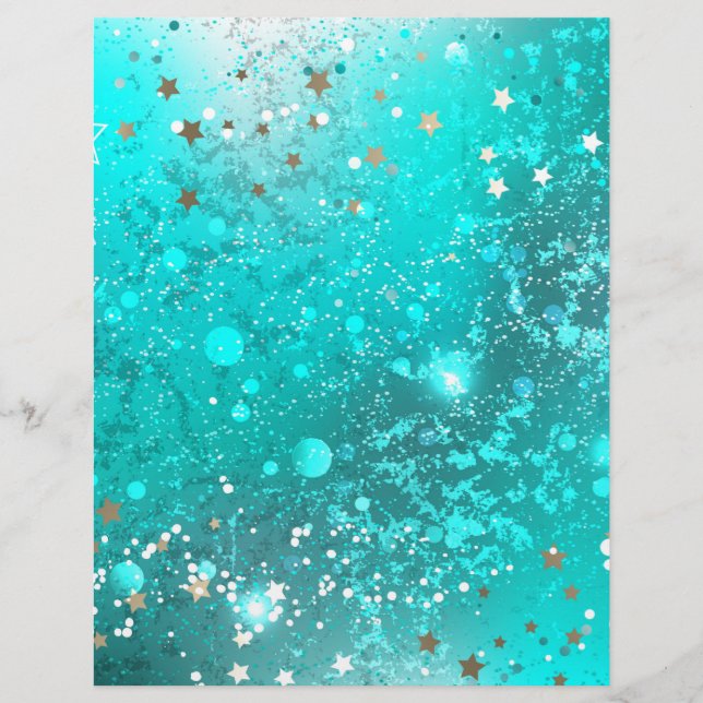Mint Turquoise Foil Background Flyer (Front)