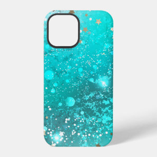 Mint Turquoise Foil Background iPhone 12 Pro Case
