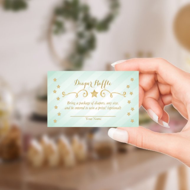 Mint Twinkle Little Star Diaper Raffle Card (Creator Uploaded)