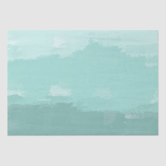 Mint Watercolor Ombre Tissue Paper